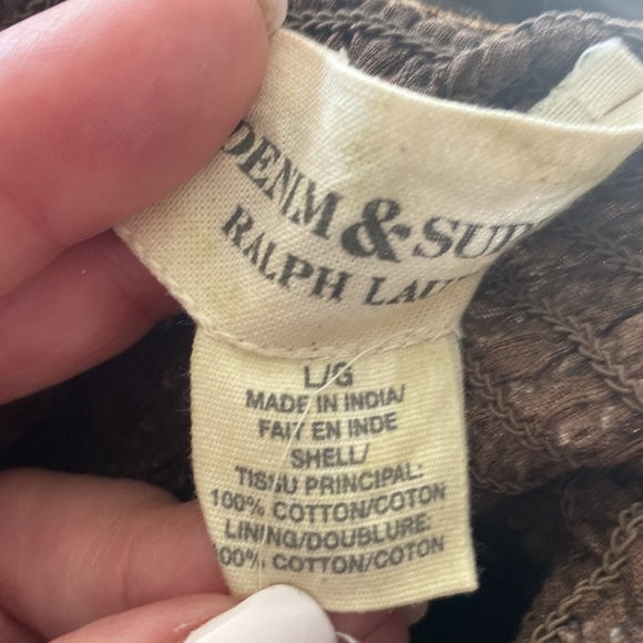 🆕Denim & Supply X Ralph Lauren Halter Tube Beaded Tassles Maxi Boho Dress Brown - Picture 8 of 12